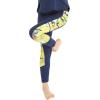 imageMatchable Mother or Daguhter Hawaiian Activewear Set in Garden Poppy YellowGirl Legging in Side Garden Poppy Yellow