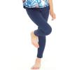imageMatchable Mother or Daguhter Hawaiian Activewear Set in Garden Poppy YellowGirl Legging in Solid Navy