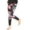 imageMatchable Mother or Daguhter Hawaiian Activewear Set in Lotus and Orchid BlackGirl Legging in Lotus and Orchid Black