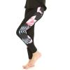 imageMatchable Mother or Daguhter Hawaiian Activewear Set in Lotus and Orchid BlackGirl Legging in Side Lotus and Orchid Black