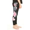 imageMatchable Mother or Daguhter Hawaiian Activewear Set in Lotus and Orchid BlackGirl Legging in Side Lotus and Orchid Black