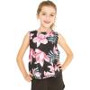 imageMatchable Mother or Daguhter Hawaiian Activewear Set in Lotus and Orchid BlackGirl Tank Top in Lotus and Orchid Black