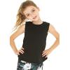 imageMatchable Mother or Daguhter Hawaiian Activewear Set in Lotus and Orchid BlackGirl Tank Top in Solid Black