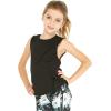 imageMatchable Mother or Daguhter Hawaiian Activewear Set in Lotus and Orchid BlackGirl Tank Top in Solid Black
