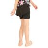 imageMatchable Mother or Daguhter Hawaiian Activewear Set in Lotus and Orchid BlackGirl Tennis Shorts in Solid Black