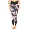 imageMatchable Mother or Daguhter Hawaiian Activewear Set in Lotus and Orchid BlackWomen Legging in Lotus and Orchid Black