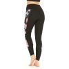 imageMatchable Mother or Daguhter Hawaiian Activewear Set in Lotus and Orchid BlackWomen Legging in Side Lotus and Orchid Black