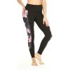 imageMatchable Mother or Daguhter Hawaiian Activewear Set in Lotus and Orchid BlackWomen Legging in Side Lotus and Orchid Black