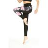imageMatchable Mother or Daguhter Hawaiian Activewear Set in Lotus and Orchid BlackWomen Legging in Side Lotus and Orchid Black