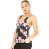 imageMatchable Mother or Daguhter Hawaiian Activewear Set in Lotus and Orchid BlackWomen Tank Top in Lotus and Orchid Black