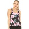 imageMatchable Mother or Daguhter Hawaiian Activewear Set in Lotus and Orchid BlackWomen Tank Top in Lotus and Orchid Black