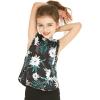 imageMatchable Mother or Daguhter Hawaiian Activewear Set in Wispy Cereus BlackGirl Tank Top in Wispy Cereus Black