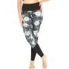 imageMatchable Mother or Daguhter Hawaiian Activewear Set in Wispy Cereus BlackWomen Legging in Wispy Cereus Black