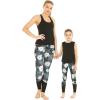 imageMatchable Mother or Daguhter Hawaiian Activewear Set in Wispy Cereus BlackWomen Tank Top in Wispy Cereus Black