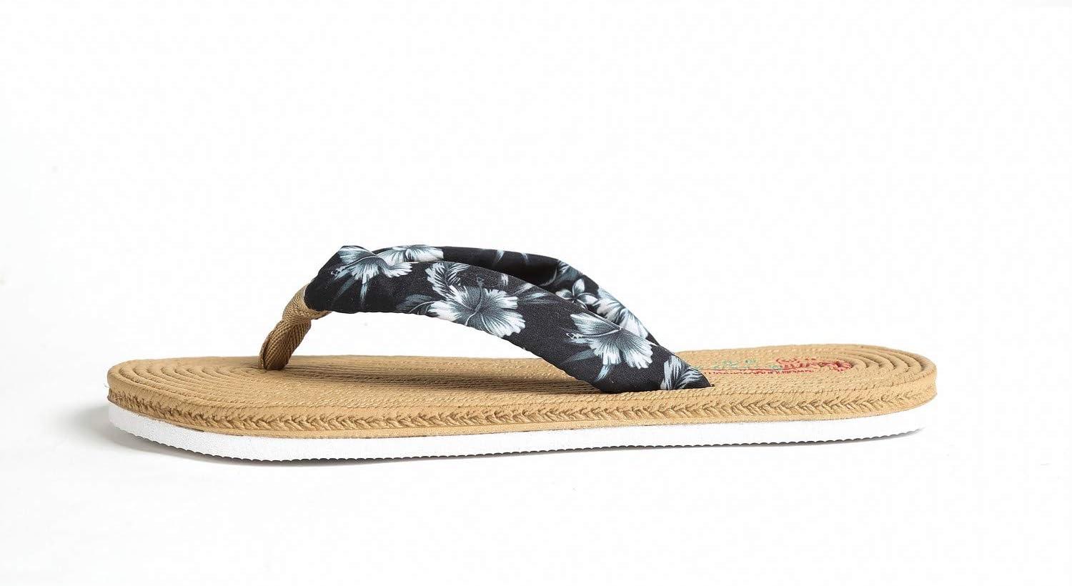 imageHawaii Hangover Unisex Flip Flop with Fabric in BloomMen  Midnight Bloom