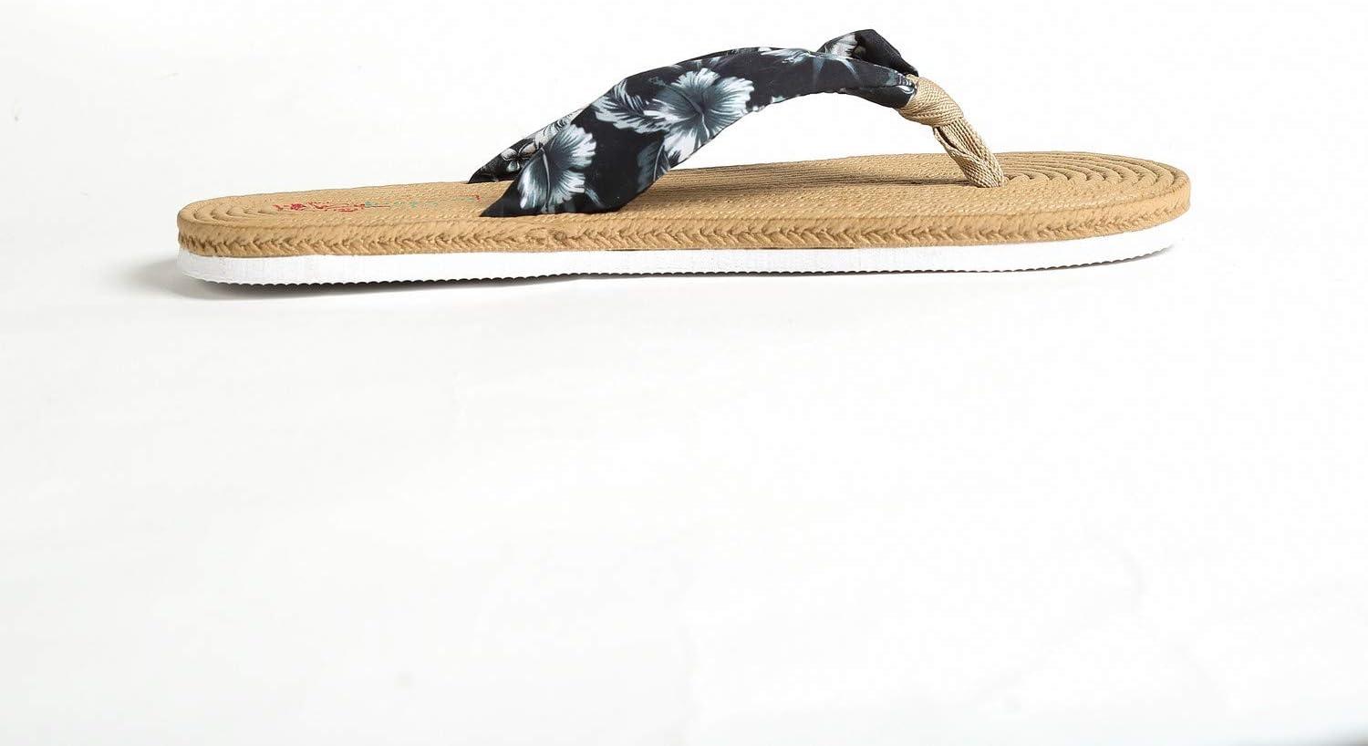 imageHawaii Hangover Unisex Flip Flop with Fabric in BloomMen  Midnight Bloom