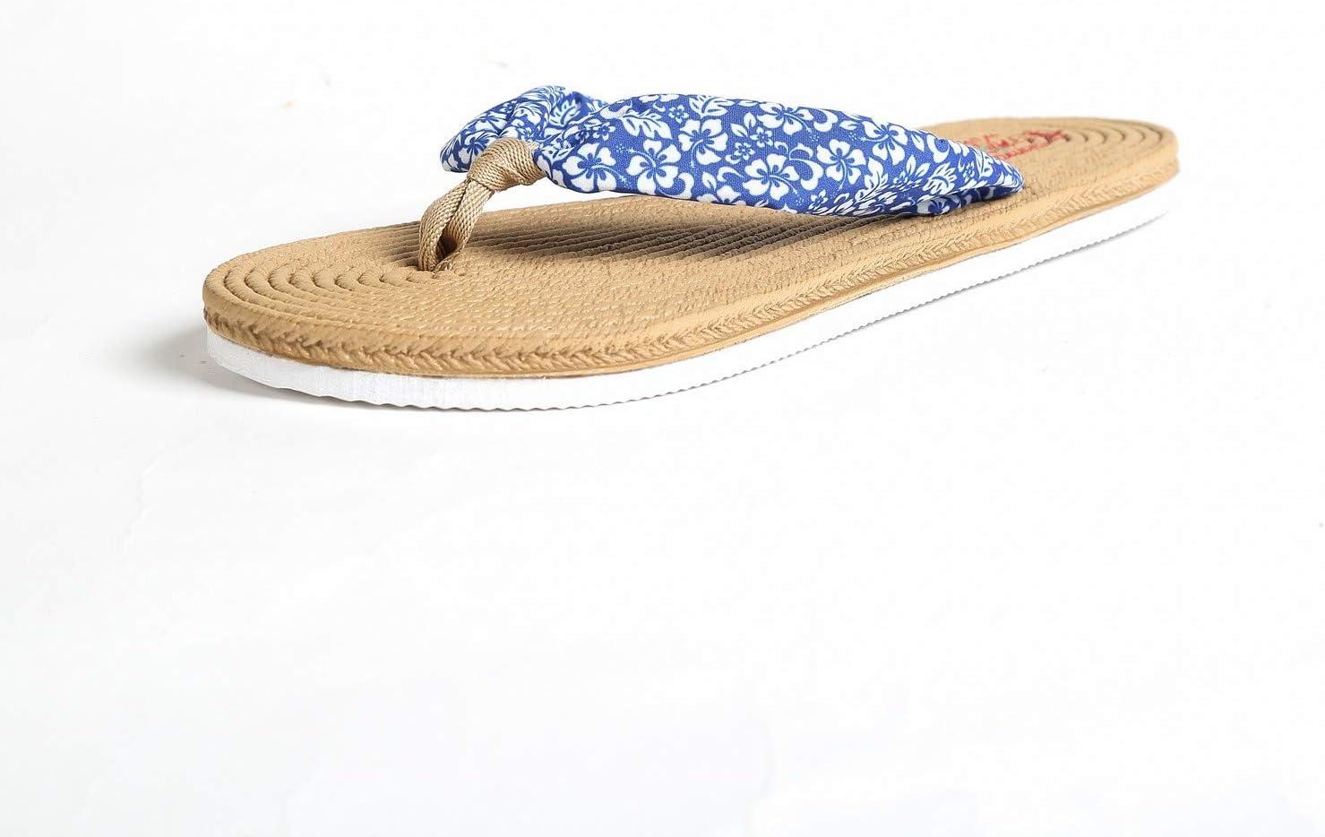 imageHawaii Hangover Unisex Flip Flop with Fabric in Classic HibiscusMen  Hibiscus Blue