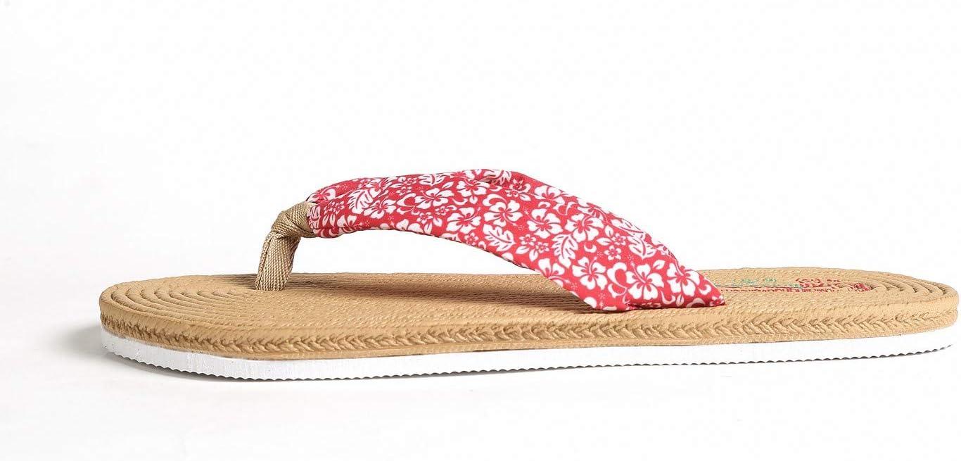 imageHawaii Hangover Unisex Flip Flop with Fabric in Classic HibiscusMen  Hibiscus Red