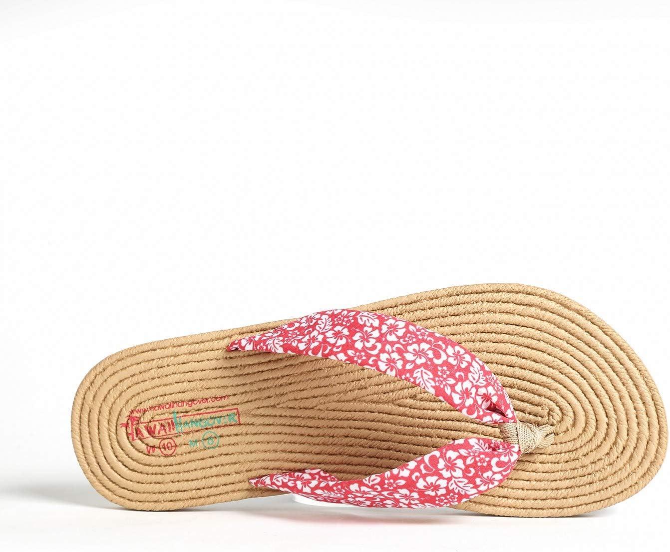 imageHawaii Hangover Unisex Flip Flop with Fabric in Classic HibiscusWomen  Hibiscus Red