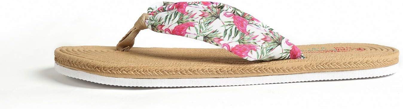 imageHawaii Hangover Unisex Flip Flop with Fabric in Flamingo In LoveMen  Flamingo in Love