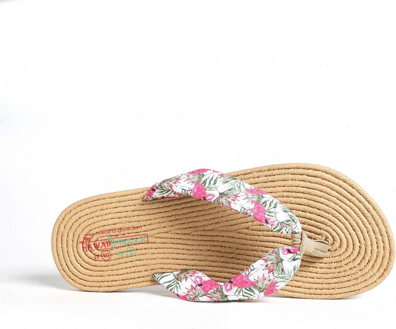 imageHawaii Hangover Unisex Flip Flop with Fabric in Flamingo In LoveMen  Flamingo in Love