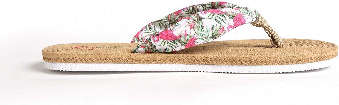imageHawaii Hangover Unisex Flip Flop with Fabric in Flamingo In LoveMen  Flamingo in Love