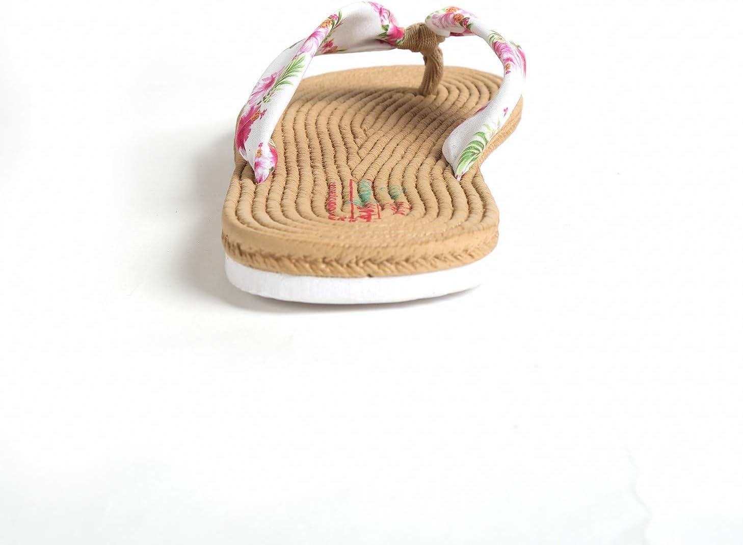 imageHawaii Hangover Unisex Flip Flop with Fabric in Hibiscus VineWomen  Hibiscus Vine White
