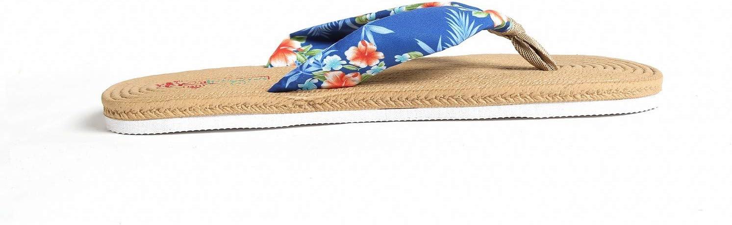 imageHawaii Hangover Unisex Flip Flop with Fabric in HibiscusMen  Hibiscus Blue