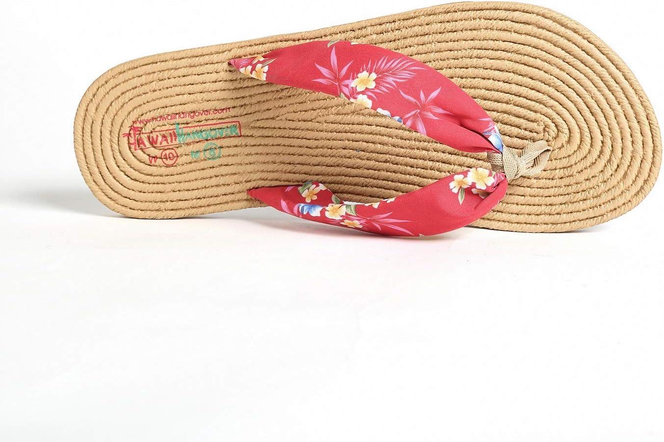 imageHawaii Hangover Unisex Flip Flop with Fabric in HibiscusMen  Hibiscus Red