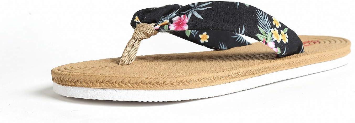 imageHawaii Hangover Unisex Flip Flop with Fabric in HibiscusWomen  Hibiscus Black