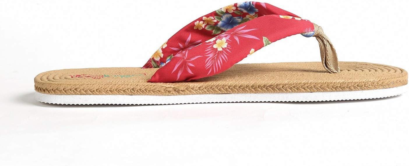 imageHawaii Hangover Unisex Flip Flop with Fabric in HibiscusWomen  Hibiscus Red
