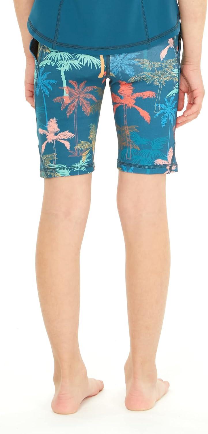imageMatchable Mother or Daguhter Hawaiian Activewear Set in Crayon Palms GreenGirl Bike Shorts in Crayon Palms Green