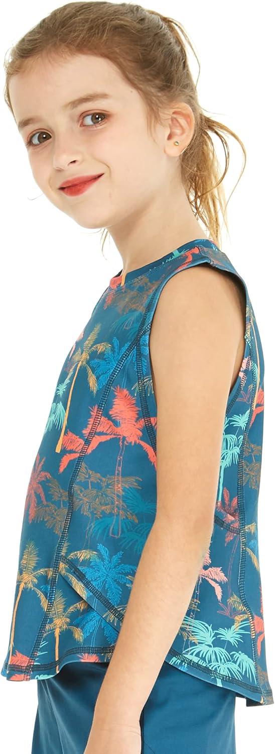 imageMatchable Mother or Daguhter Hawaiian Activewear Set in Crayon Palms GreenGirl Tank Top in Crayon Palms Green