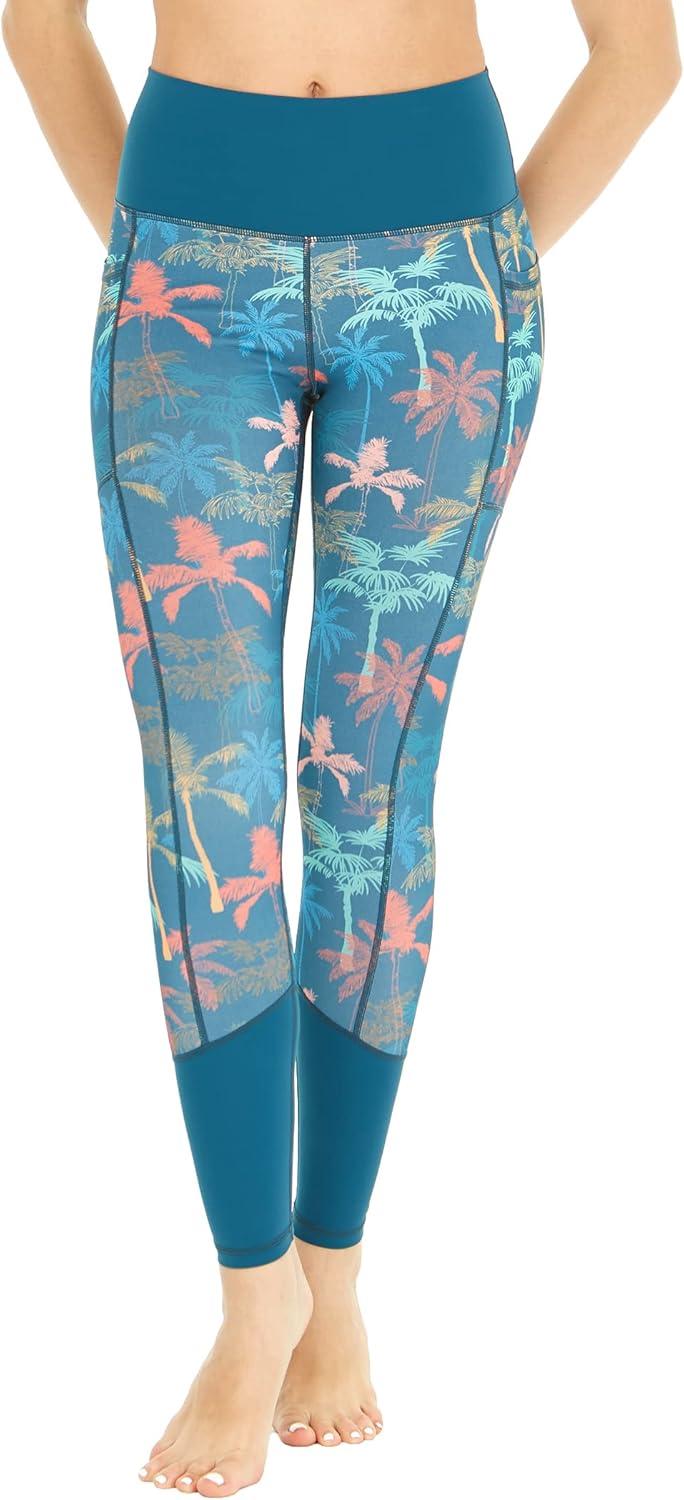 imageMatchable Mother or Daguhter Hawaiian Activewear Set in Crayon Palms GreenWomen Legging in Crayon Palms Green