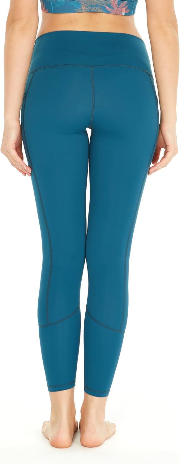 imageMatchable Mother or Daguhter Hawaiian Activewear Set in Crayon Palms GreenWomen Legging in Solid Green