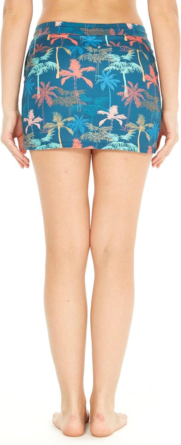 imageMatchable Mother or Daguhter Hawaiian Activewear Set in Crayon Palms GreenWomen Skorts in Crayon Palms Green