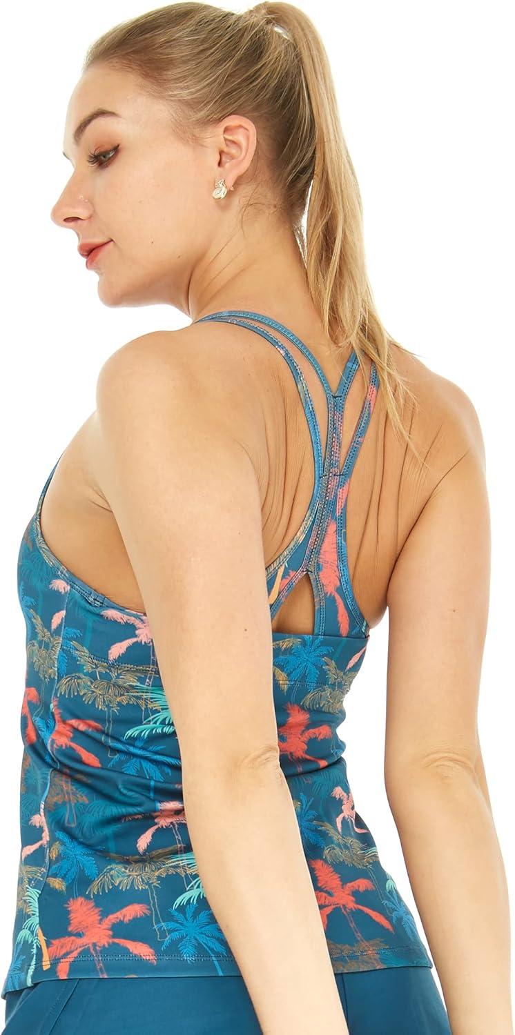imageMatchable Mother or Daguhter Hawaiian Activewear Set in Crayon Palms GreenWomen Tank Top in Crayon Palms Green