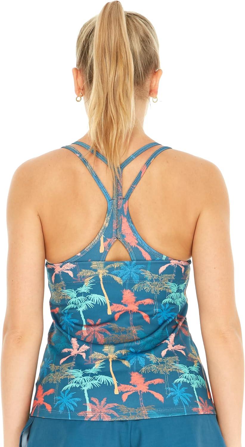 imageMatchable Mother or Daguhter Hawaiian Activewear Set in Crayon Palms GreenWomen Tank Top in Crayon Palms Green