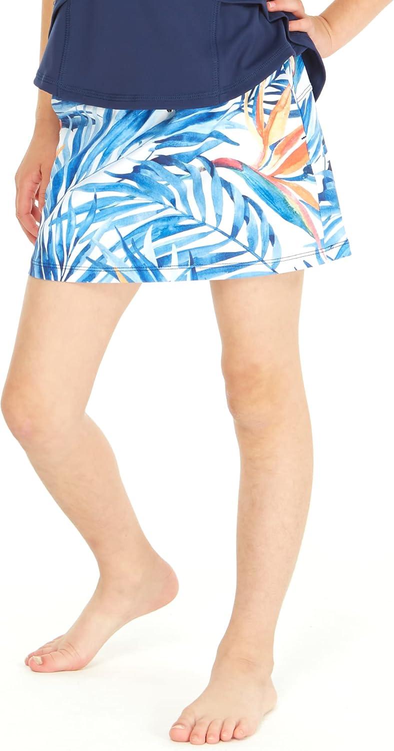 imageMatchable Mother or Daguhter Hawaiian Activewear Set in Firebird Blue WhiteGirl Skorts in Firebird Blue White