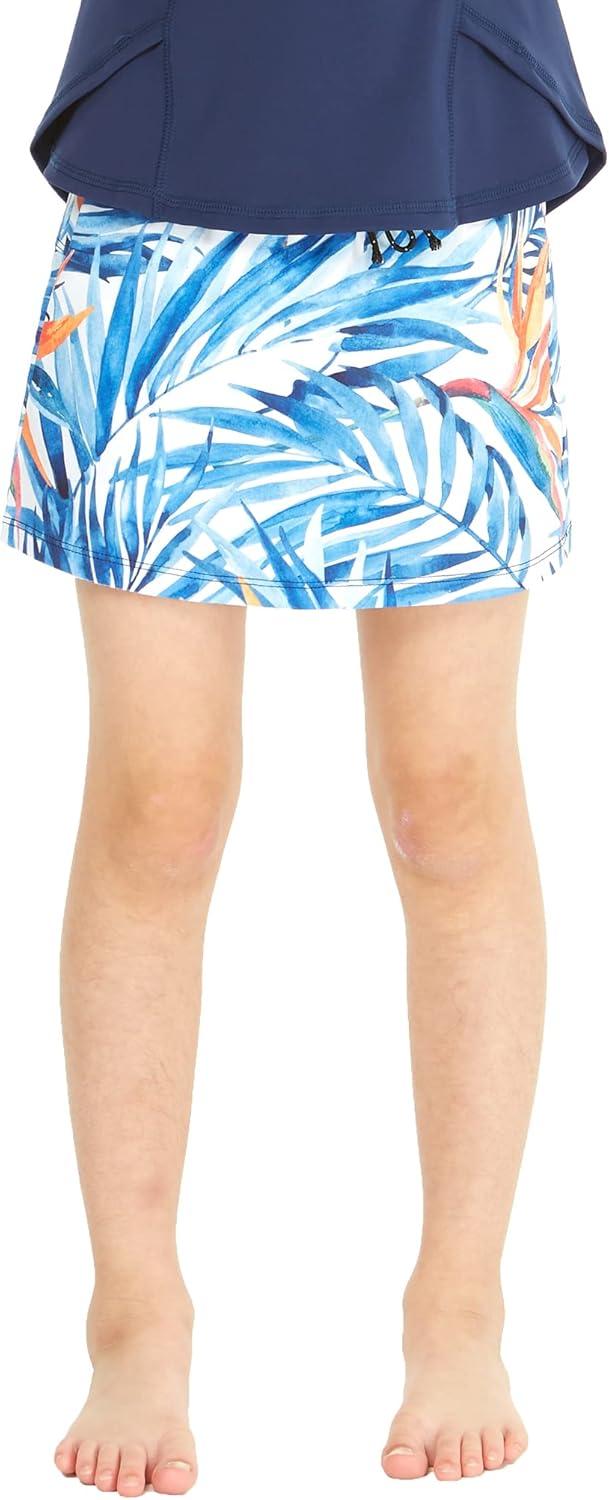 imageMatchable Mother or Daguhter Hawaiian Activewear Set in Firebird Blue WhiteGirl Skorts in Firebird Blue White