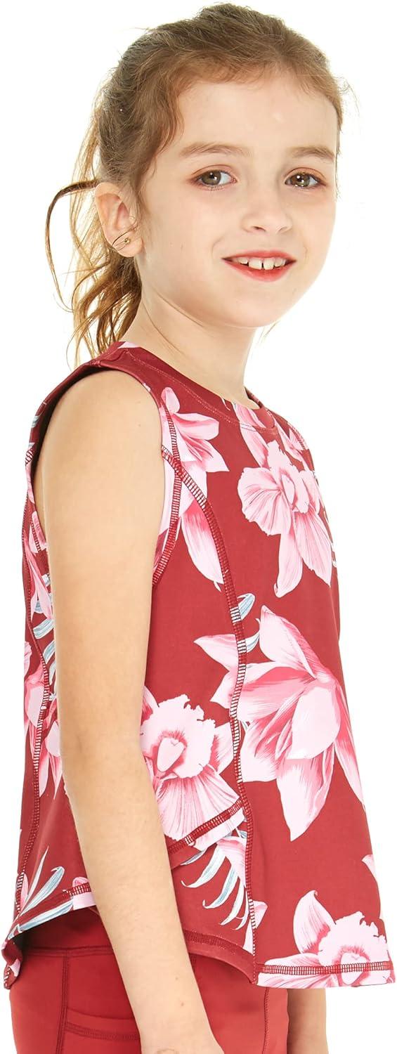 imageMatchable Mother or Daguhter Hawaiian Activewear Set in Lotus and Orchid RedGirl Tank Top in Lotus and Orchid Red