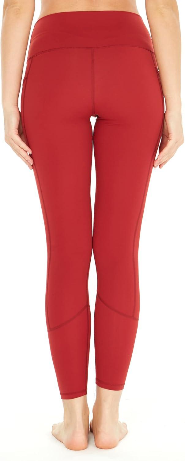 imageMatchable Mother or Daguhter Hawaiian Activewear Set in Lotus and Orchid RedWomen Legging in Solid Red