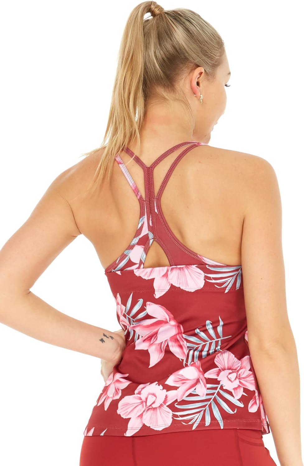 imageMatchable Mother or Daguhter Hawaiian Activewear Set in Lotus and Orchid RedWomen Tank Top in Lotus and Orchid Red