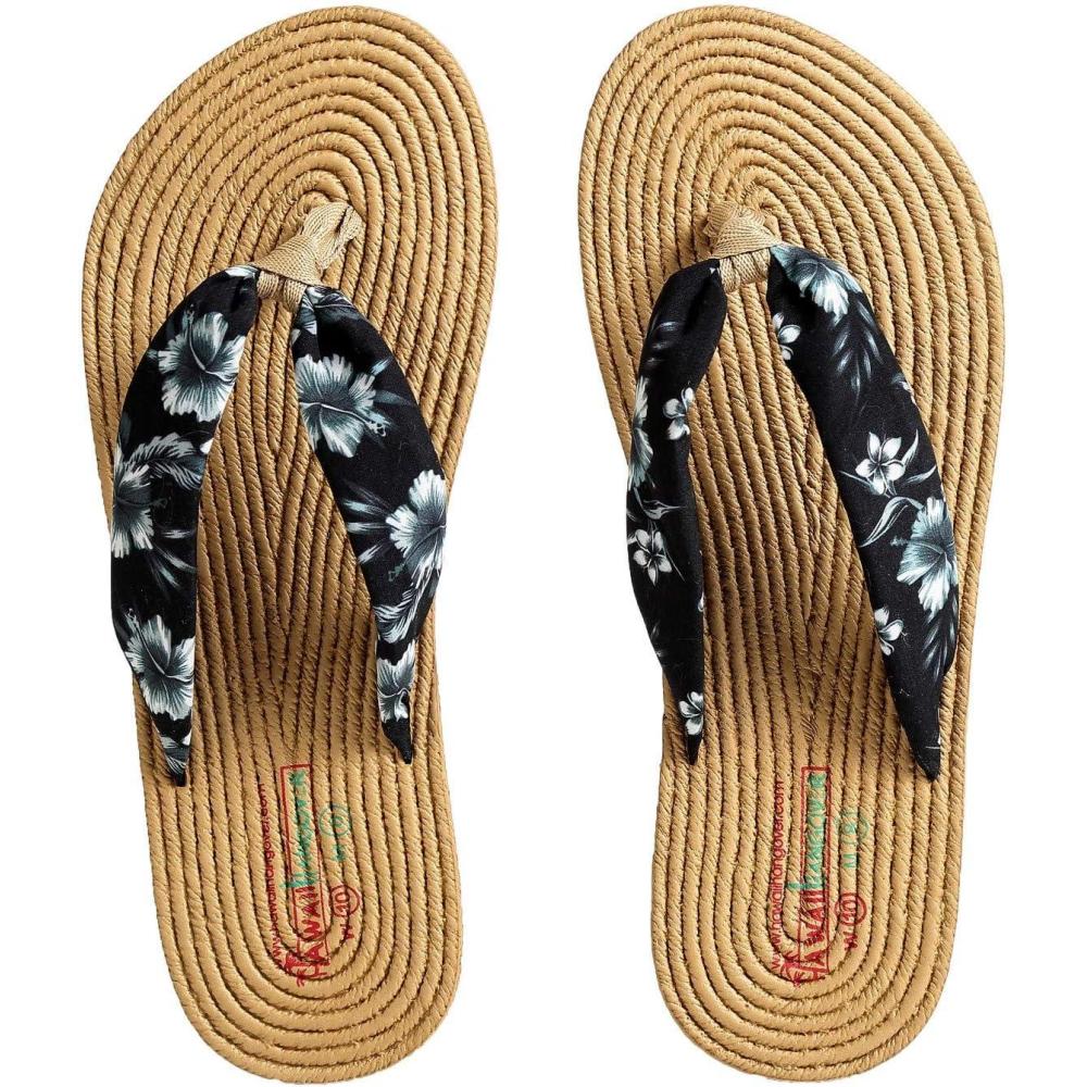 imageHawaii Hangover Unisex Flip Flop with Fabric in BloomWomen  Midnight Bloom