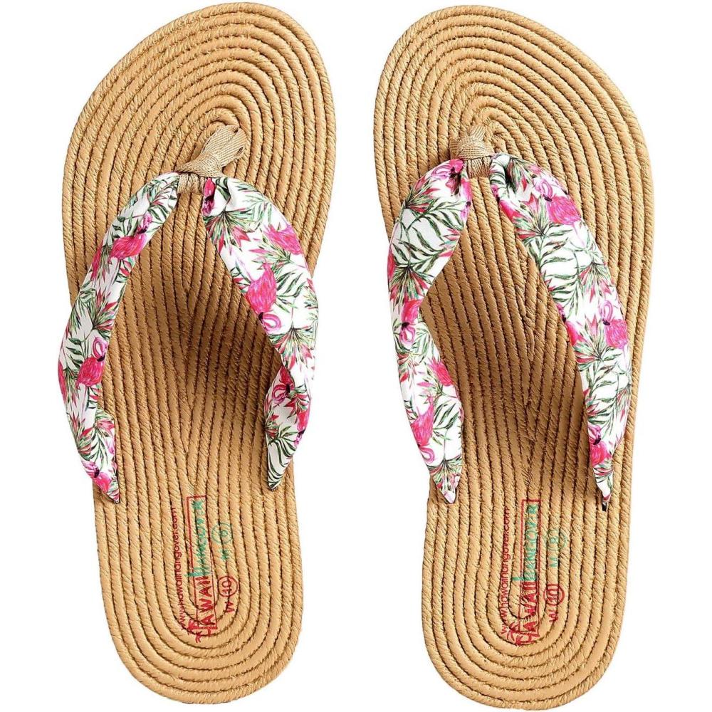 imageHawaii Hangover Unisex Flip Flop with Fabric in Flamingo In LoveMen  Flamingo in Love