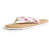 imageHawaii Hangover Unisex Flip Flop with Fabric in Hibiscus VineMen  Hibiscus Vine White