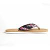 imageHawaii Hangover Unisex Flip Flop with Fabric in Hibiscus VineWomen  Hibiscus Vine Black