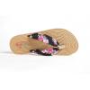 imageHawaii Hangover Unisex Flip Flop with Fabric in Hibiscus VineWomen  Hibiscus Vine Black