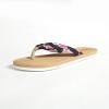 imageHawaii Hangover Unisex Flip Flop with Fabric in Hibiscus VineWomen  Hibiscus Vine Black