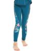 imageMatchable Mother or Daguhter Hawaiian Activewear Set in Crayon Palms GreenGirl Legging in Side Crayon Palms Green